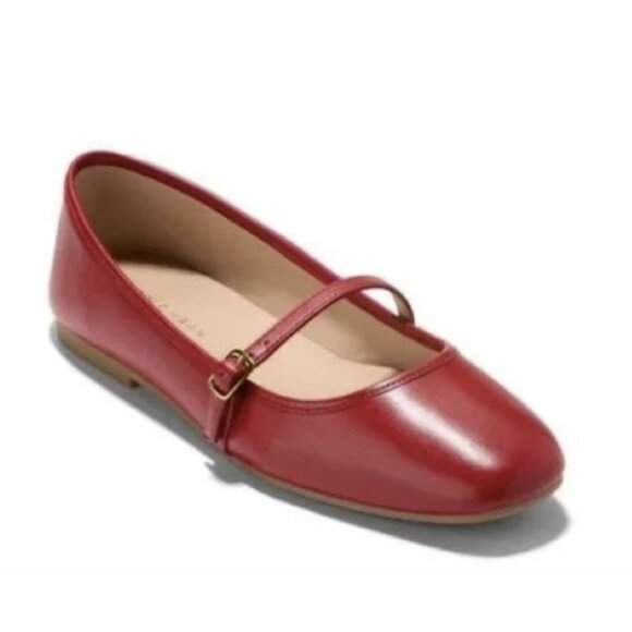 Cole Haan Women's Yelena Leather Mary Jane Ballet Flats Shoes Size 7 NWB - Picture 1 of 12